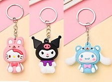 3 Pack - Hello Kitty, Kuromi Cinnamoroll Keychains