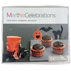 Martha Stewart Halloween Cupcake Decor Liners Picks Pumpkin Cat Bat Celebrations