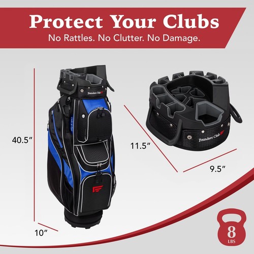 Founders Club 4th Generation Club Lock Organizer Golf Cart Bag for Men - Picture 29 of 37