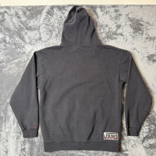Vintage Y2K Vans Full-Zip Black Hoodie Long Sleeve Size Large Camo Hood - Bild 7 von 7