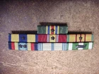 Vintage US Military Vietnam War Era 7 Campaign Service Medal Ribbon Bar