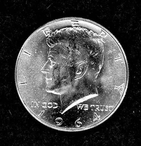 1964 Kennedy silver Half-dollar, Uncirculated, ungraded