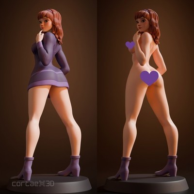 Daphne Blake, Scooby Doo, sexy Pin Up, Figur, 3D Druck, Statue, UNBEMALT