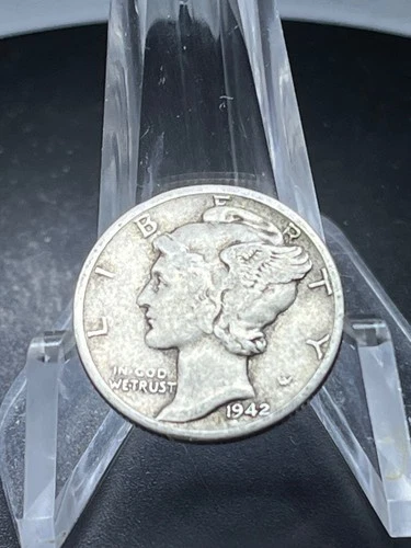 1942 D  Mercury Dime circulated 90% Silver Fine  # PS166