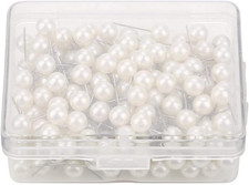 200PCS Pearl Push Pins, Decorative Thumb Tacks round Short Pearl Head Pins Drawi