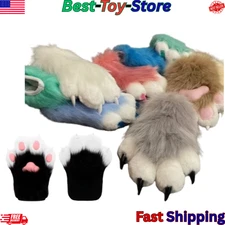 Furry Animal Paws Gloves Fursuit Kigurumi Cosplay Costume Wearable Paw Prop Gift