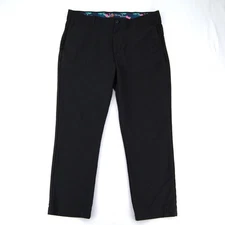 Birdie Bound Pants Mens 36x30 Black Golf Dress Stretch Polyester Chino