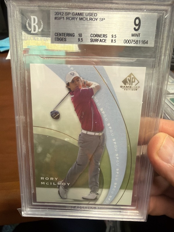 2012 SP Game Used Rory McIlroy #SP-1 Short Print RC Rookie Card BGS 9🔥📈Mint