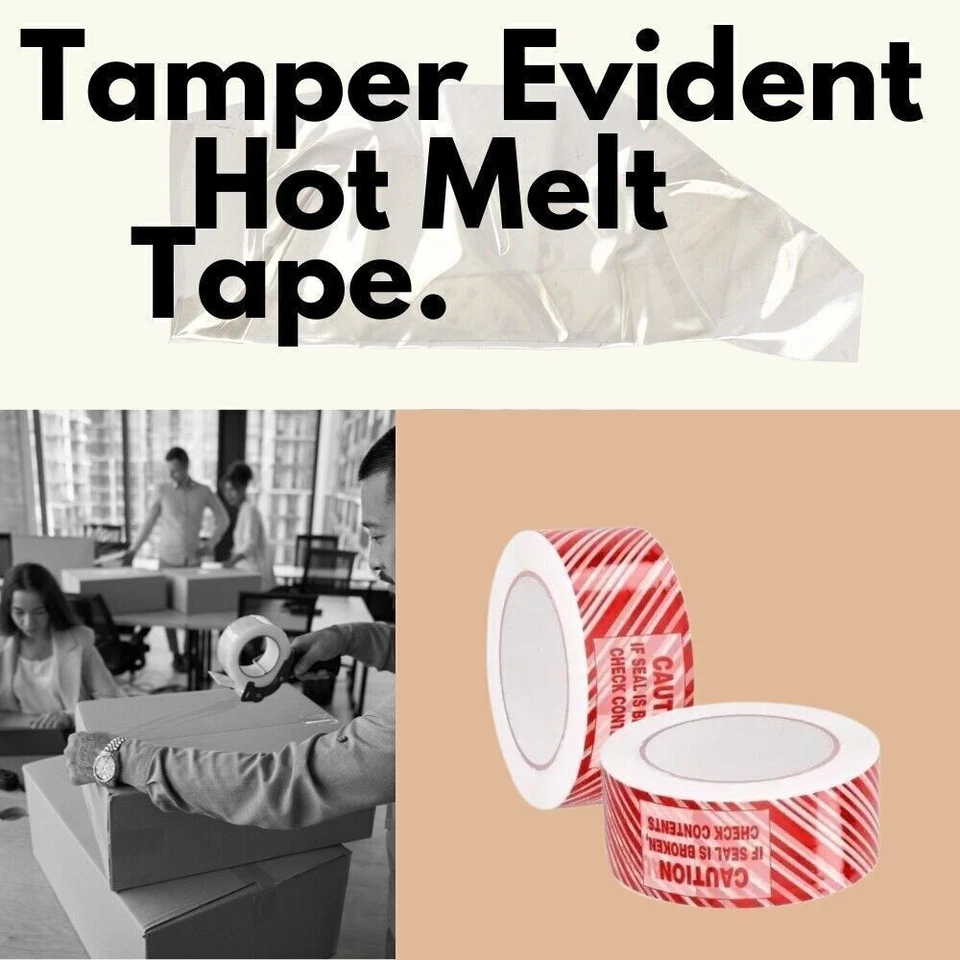 1.9 Mil Red Strips 防篡改胶带 72 Rls 胶带 1.88 x 110 码 — 第 2/4 张图片