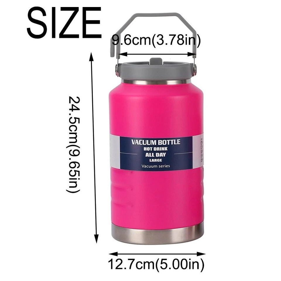 Thermal Water Bottle 2L Outdoor Insulated Mug Coffee Large Capacity Travel Mug - image 4 of 4