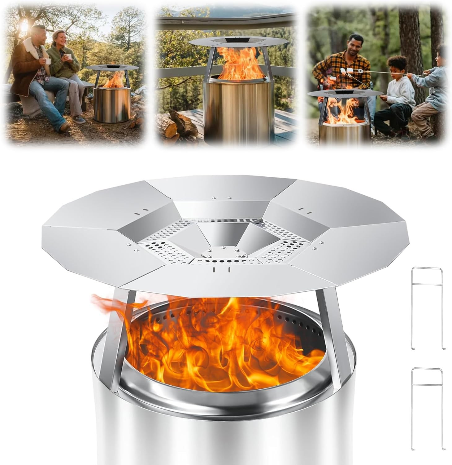 Heat Deflector for Solo Stove Bonfire, 19.5" Heat Deflector for Solo Stove Fire