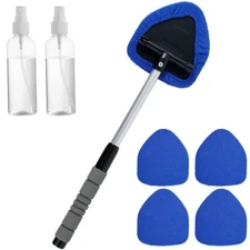 Windshield Cleaning Tool Kit Car Window Glass Wiper Cleaner Brush Pad Extendable