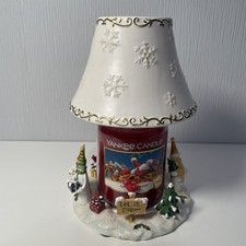 Yankee Candle Tall Hat Snowman Jar Holder Snowflake Shade Large Xmas Eve Candle