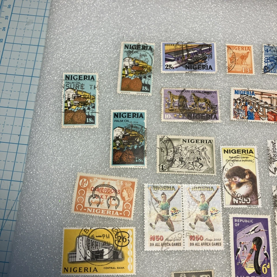 30+ Used Vintage/Cancelled Nigeria Postage Stamps; 1960-1985. Nice Deal- Look. - Image 2 of 4