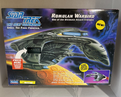 1993 Star Trek Next Gen Romulan Warbird Attack Cruiser Playmates w/Open Box. - Picture 1 of 17