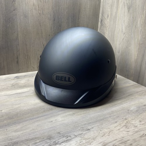 Bell Pit Boss Motorcycle Helmet L Matte Black Half Shell DOT Approved Cruiser