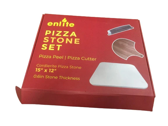 Pizza Stone Set with Pizza Peel & Cutter – Cordierite Baking Stone 15"x12"x0.6"
Opens in a new windo