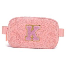 Belt Bag with Initials,Fanny Packs Crossbody Bags for Women Peach K