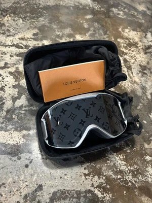 LOUIS VUITTON snow ski mask silver and black