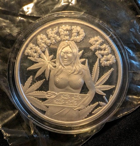 STL Mint Spicy Silver Baked 420 1oz .999 silver Round w/COA Only 500 Mintes