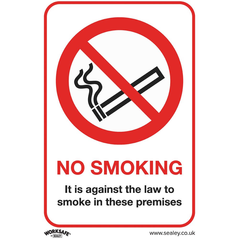 Worksafe Safety Sign No Smoking (On Premises) - Rigid Plastic