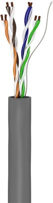 Goobay 68941 CAT 5e Netzwerkkabel, U/UTP, Grau, 100 m - CU, AWG 26/7 (stranded),