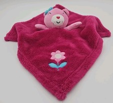 Baby Gear Pink Teddy Bear Flower Security Blanket Lovey Plush Stuffed Animal