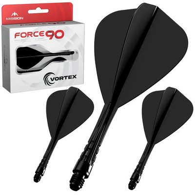 Mission Dart Flight Force 90 Vortex Schwarz Kite oder No.2 No.6 System Shafts