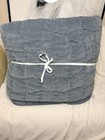 pottery barn cozy cloud Handcrafted Quilt -king/cal King- Steel Blue