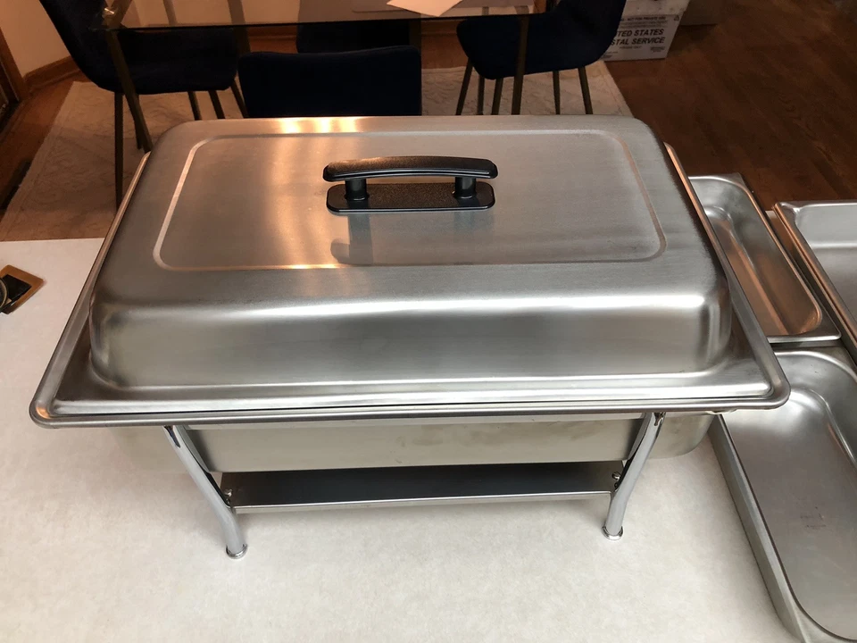 Vollrath Acero Inoxidable Plato de Frotamiento Buffet Alimentos Vapor Calentador Juego Completo Extras Foto 2 de 4