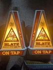 Vintage Blatz Lighted Beer Signs 22 Inch Tall X 11 Inch Wide