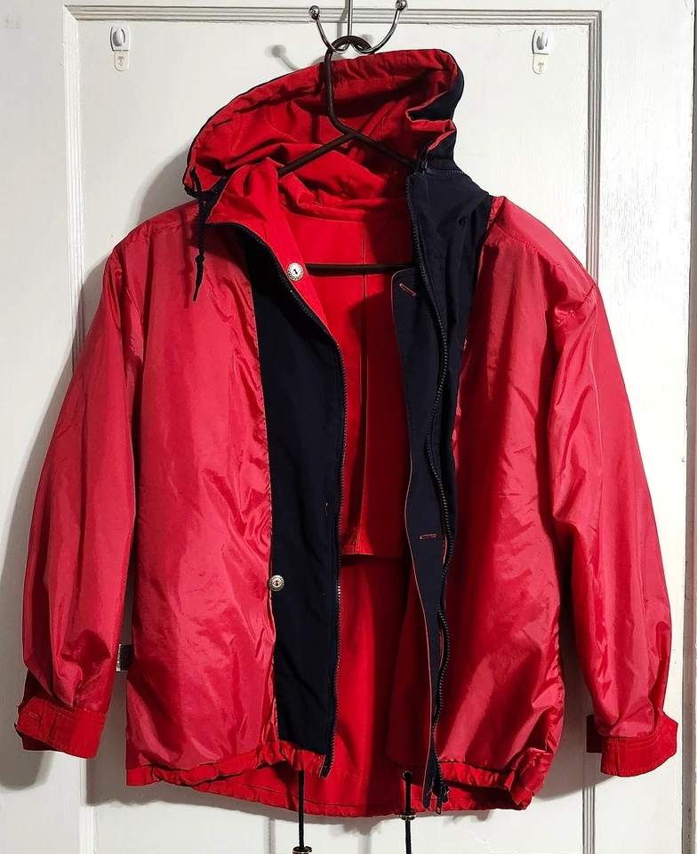 CHAQUETA MUJER ~ DE MULBERRY STREET ~ CON CAPUCHA-TRANSPIRABLE ~ TALLA PEQUEÑA ~ CREMALLERA COMPLETA Foto 3 de 4