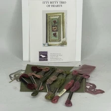 Twisted Threads Cross Stitch Embroidery Needle point Kit "Trio of Hearts"