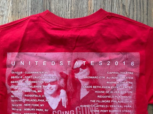 NWOT The Go-Go’s 2016 US Farewell Tour, Red, Men’s Sm, New Wave Punk Pop - Picture 9 of 9