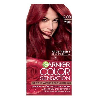 Garnier Color 1 Stück (1er Pack), 6,60 Intensives Rubinrot Permanente Haarfarbe 