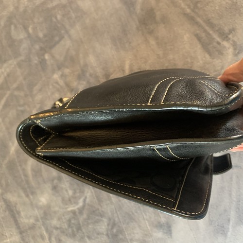Coach 9741 Black Leather Soho Shoulder Bag, Handbag with Flap & Snap Closure - Picture 15 of 22