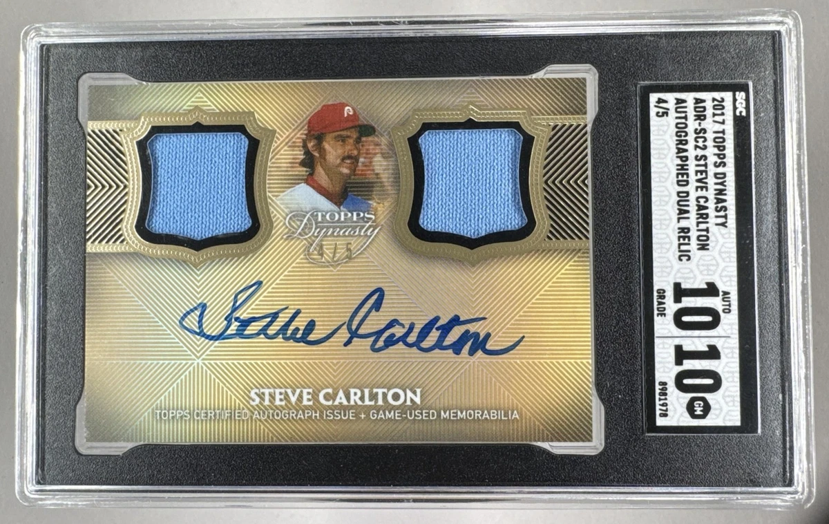 Topps Steve Carlton Autographed Baseball Sports Trading Cards 
