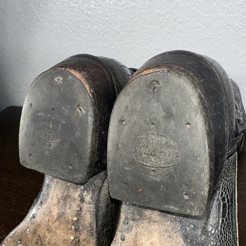 Vtg Panhandle Slim Black Exotic Ostrich Leg Cowboy Western Boots Men's 10 D - Picture 12 of 12