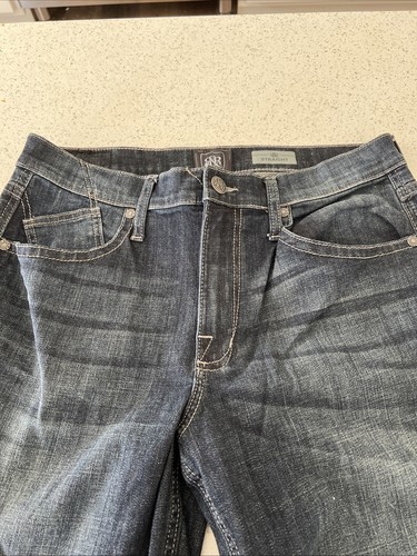 Rock & Republic Jeans Men 34X32 (31) Medium Wash Stretch Straight Fit Blue Denim - Picture 1 of 16