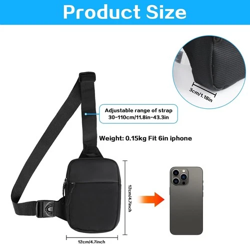 Bbtcxjs 020-a Black Nylon Crossbody Bag, photo 4