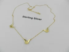 Giani Bernini Butterfly Trio Collar Necklace, 16" + 2" extender Sterling Silver