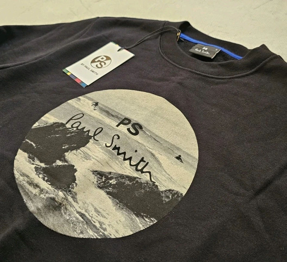 PAUL SMITH Sudadera Hombre M Negro Monocromo Surfers Foto 4 de 4