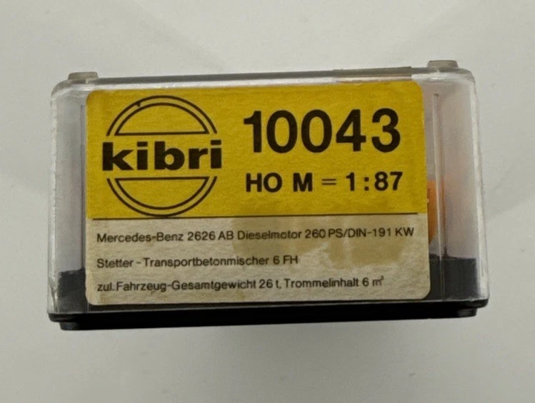 Mezclador de cemento H0 Kibri 10043 L Mercedes-Benz NG 2626 "Stetter" construido L/N en caja Foto 2 de 4