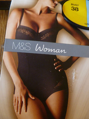 MARKS & SPENCER BLACK TUMMY CONTROL WAIST CINCHER BODY SHAPER