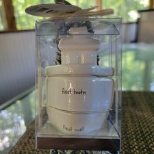 DEMDACO Noah's Ark First Tooth and Curl Ceramic .Stackable Keepsake Box NEW