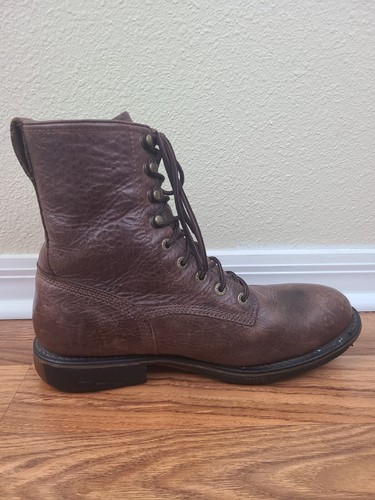 Rocky leather boots Men's size 12 Wide work / outdoors brown waterproof