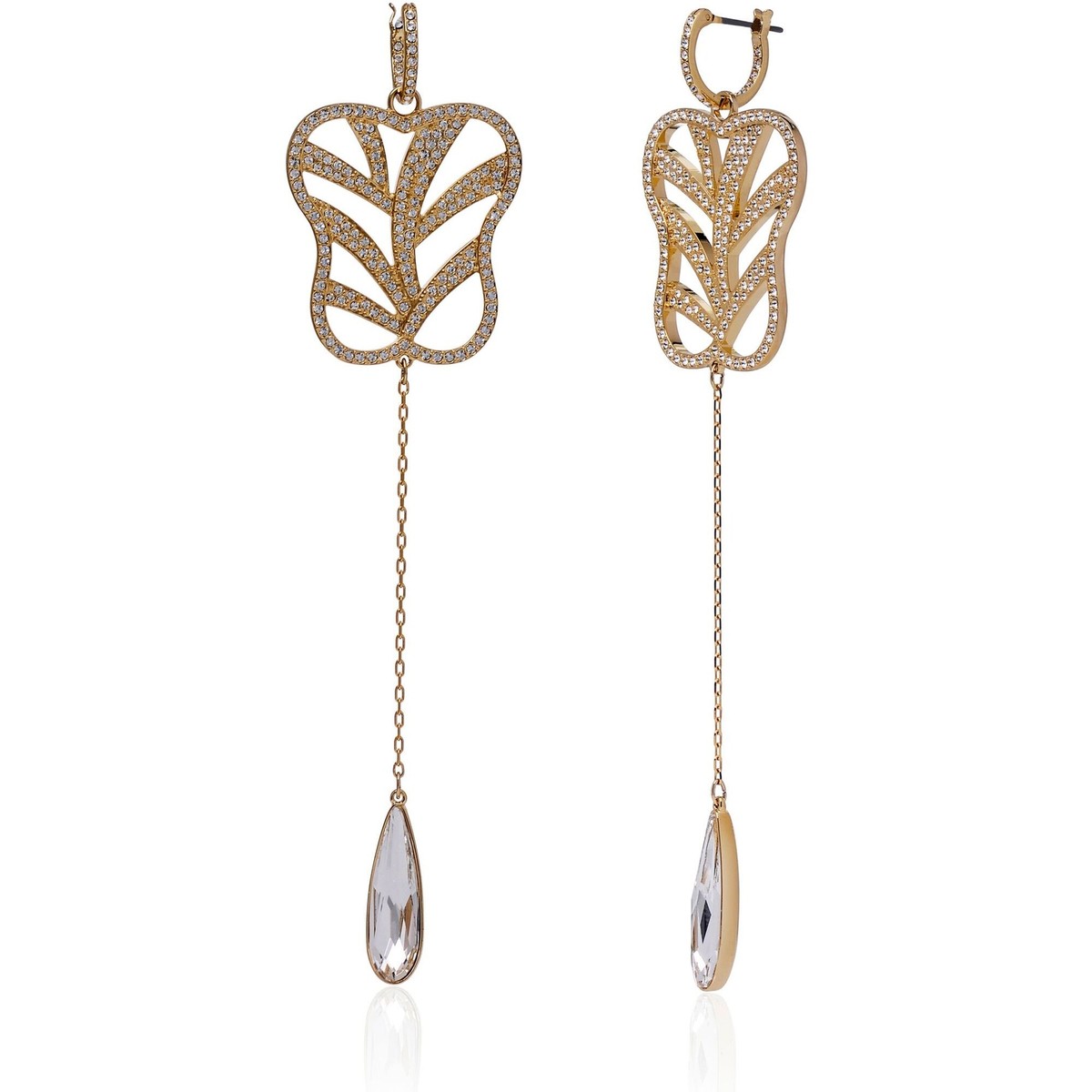 Swarovski Women's Earrings My Hero Yellow Gold Plated and