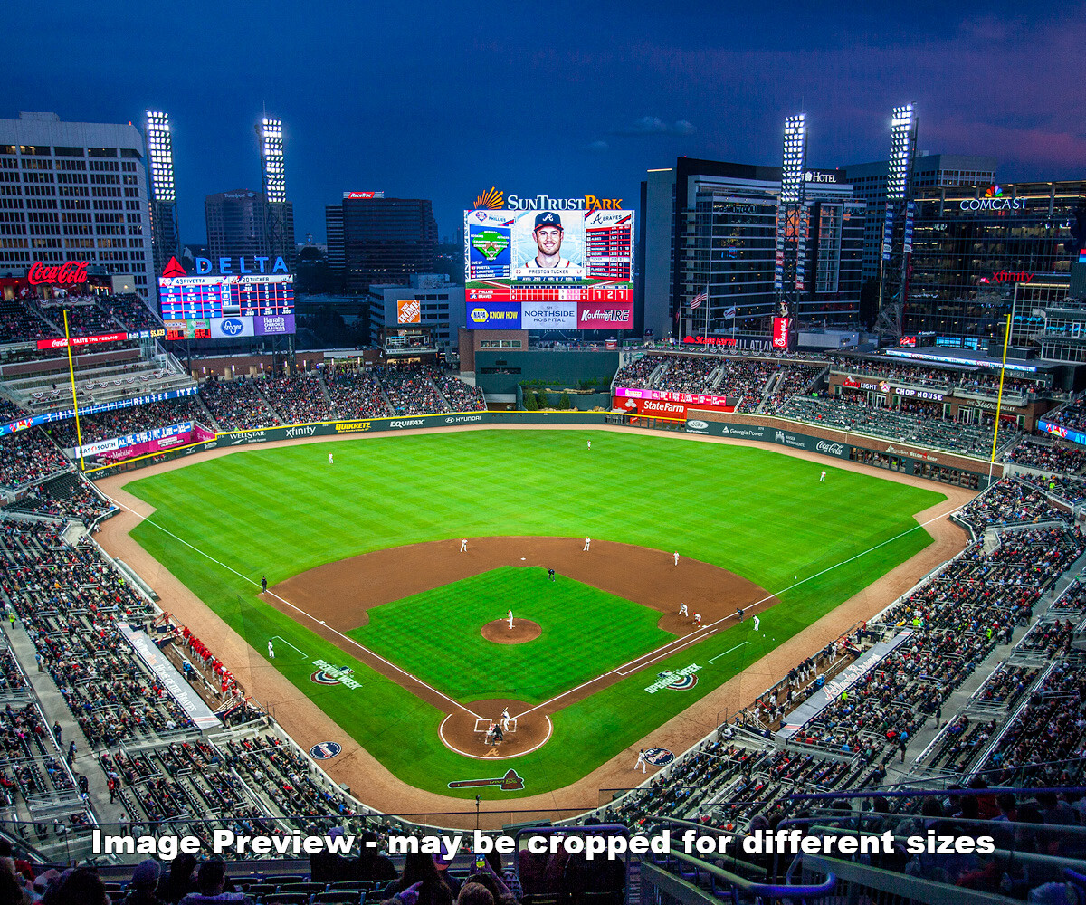 SunTrust Park Atlanta Braves MLB Baseball Stadium Field 1560 48x36-8x10  CHOICES