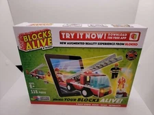 Blokko Blocks Alive Build Scan & Interact - Device not Included - Fire Dept ~New
