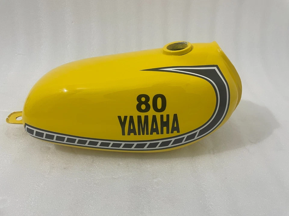 Tanque de gasolina Yamaha YZ80 YZ80A YZ80 de aleación pintado amarillo modelo 1974 a 1979 | Ajuste Foto 4 de 4